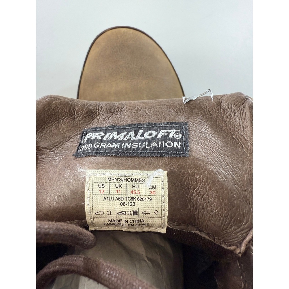 The North Face Ketchum Brown Leather Insulated Waterproof Boots Mens 12 NEW - Picture 3 of 12